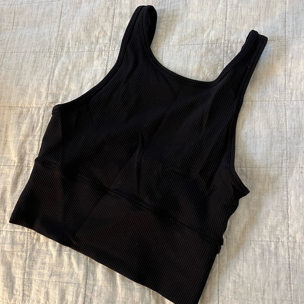 Black Ribbed Lululemon Tank